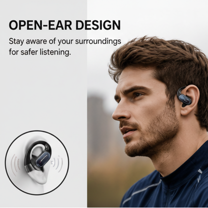 Open Ear Wireless Earbuds, Foldable Bluetooth Headphones