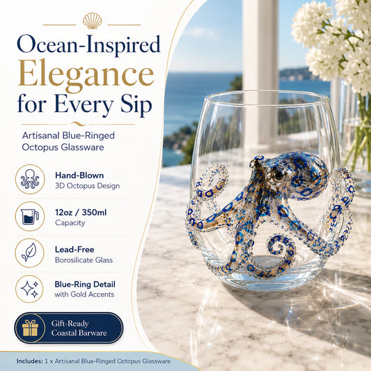 🔥🌊 3D Ocean Animal Artisan Glassware Collection for Fresher Sips, Coastal Elegance & Elevated Home Bar Vibes
