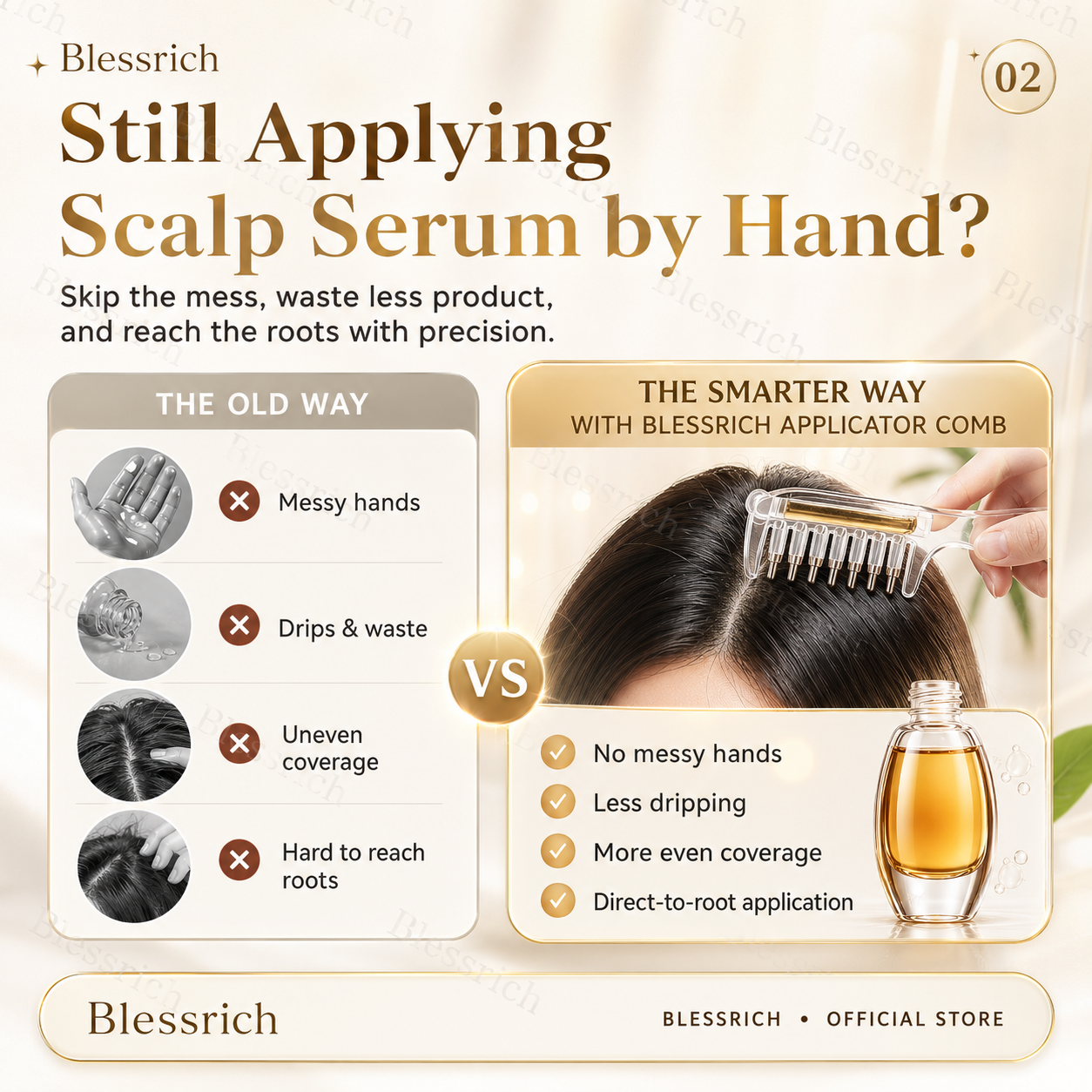 🎁💥Last Day Special! — Limited-Time 50% Off!! ⏰💕🌟 Scalp Serum Application Comb