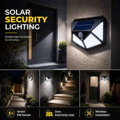 Light Up Gardens Instantly! 140-LED Motion Sensor Solar Wall Lamp