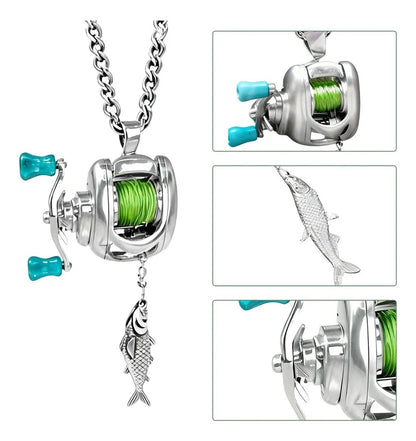 Reel in Style: Miniature Fishing Reel Jewelry Set | A Unique Gift for Anglers