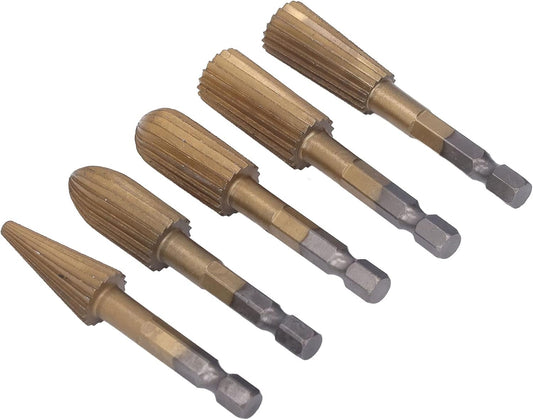 🛠️5PCS Rotary File Burr Set – Heavy-Duty Double Cut Metal Grinder Bits for Drill & Die Grinder