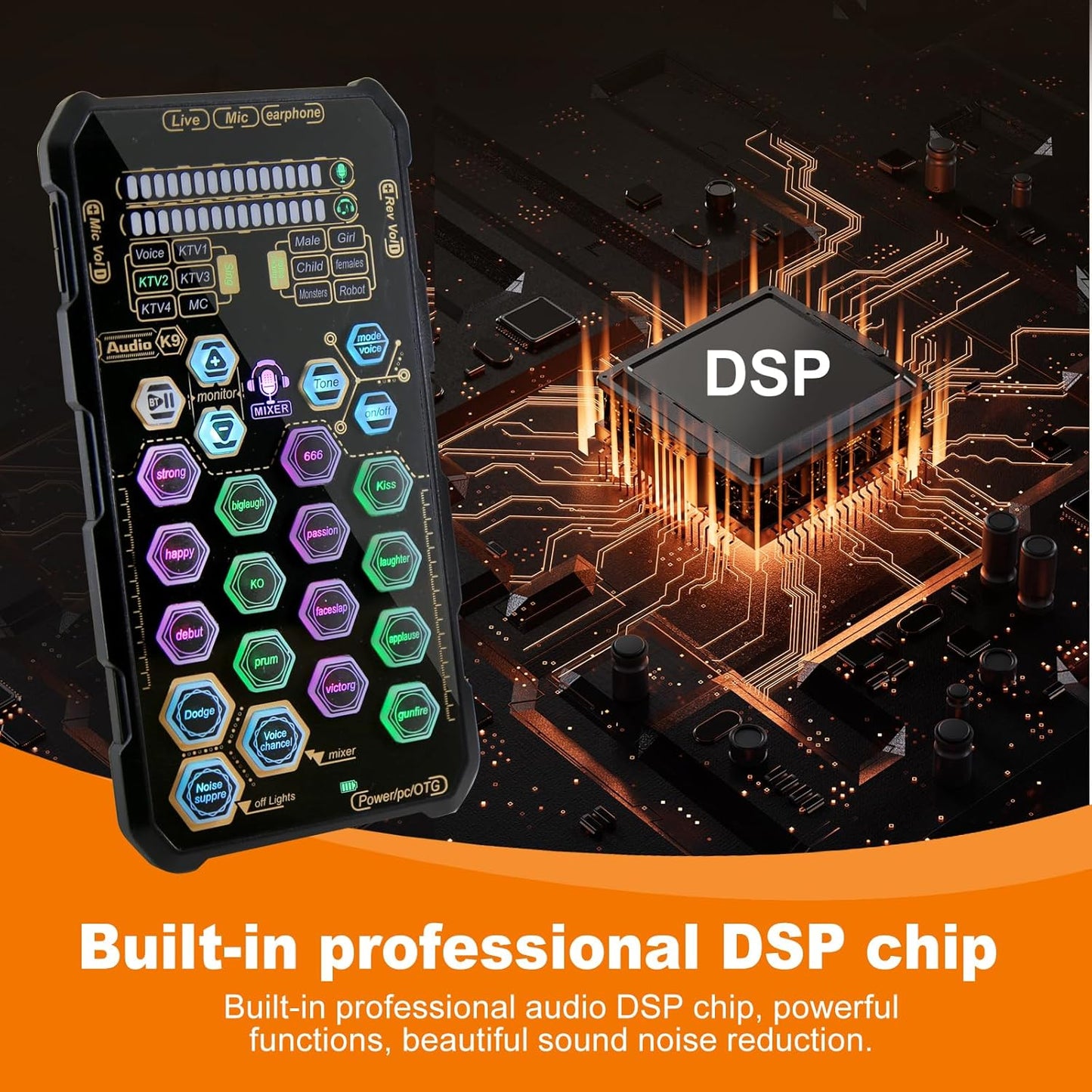 SK9 Wired Small Handheld Live Sound Card Set