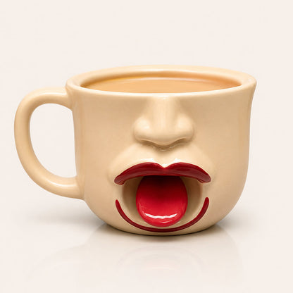 👅Quirky abstract tongue ceramic mug