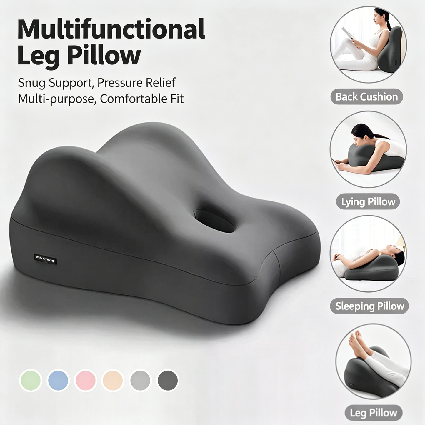 🧘‍♀️Yoga Bolster | Back & Lumbar Support Pillow: Multi-Functional Cushion🪶 | Memory Foam