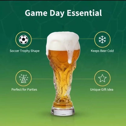 Football Trophy Beer Glass