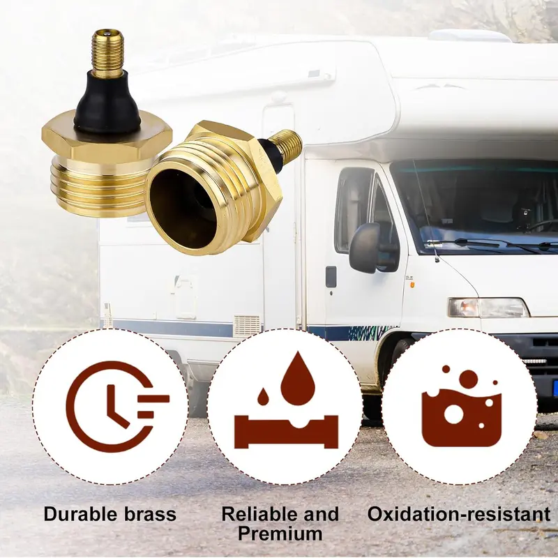 Brass RV Blow Out Plugs with Drain Valve
