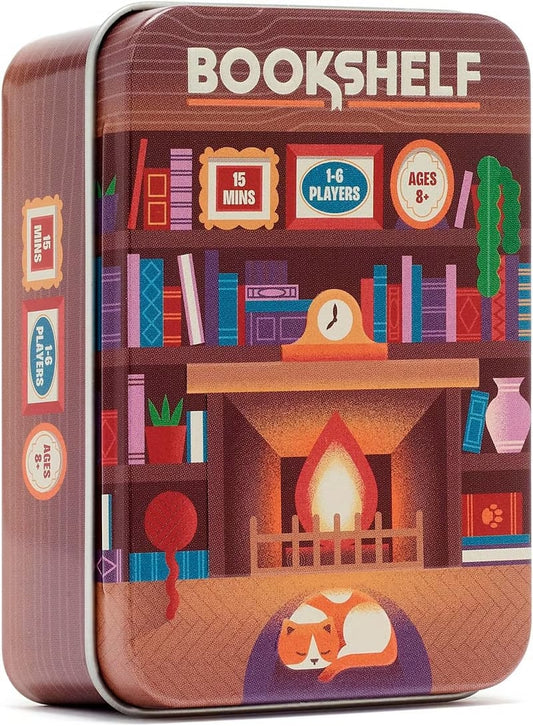 📚🎲Bookshelf Cooperative Stacking Game | Skill & Balance Card and Book Tower Game in Travel Tin