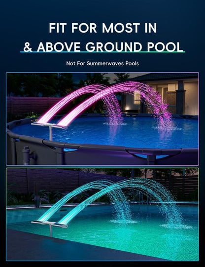 Pool Fountain - Dual Spray Water Fountains for Above Ground/Inground Pools
