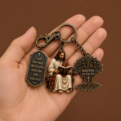 🎉Jesus Reading Keychain