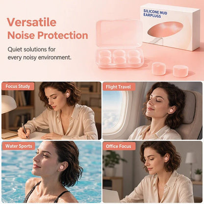 💥Buy 1 get 1 free💕Moldable Silicone Mud Earplugs