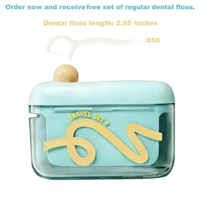 Portable Pop-Up Toothpick Dispenser - Travel-Sized Refillable Storage Case