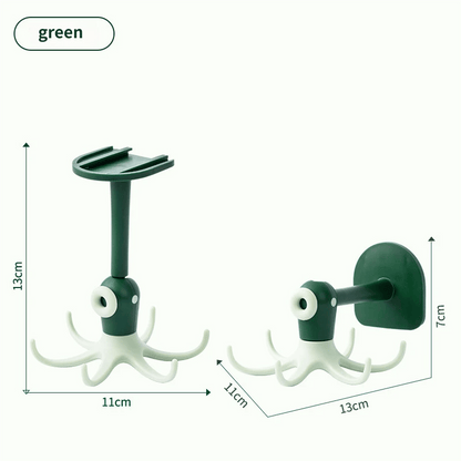 🪝Drill-free 360° rotating octopus hook🐙