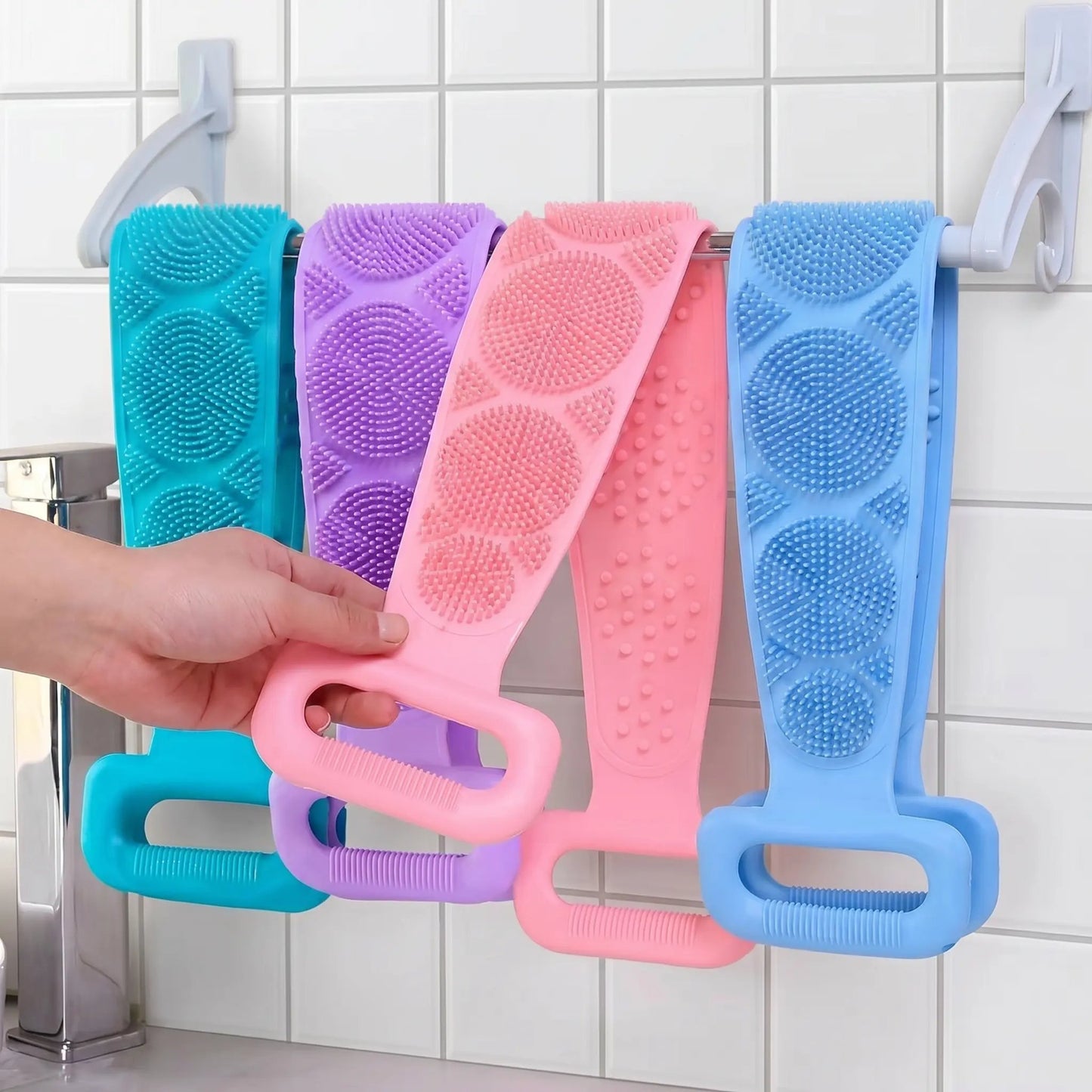 Silicone Bath Brush – Double-Sided Exfoliating Back Scrubber