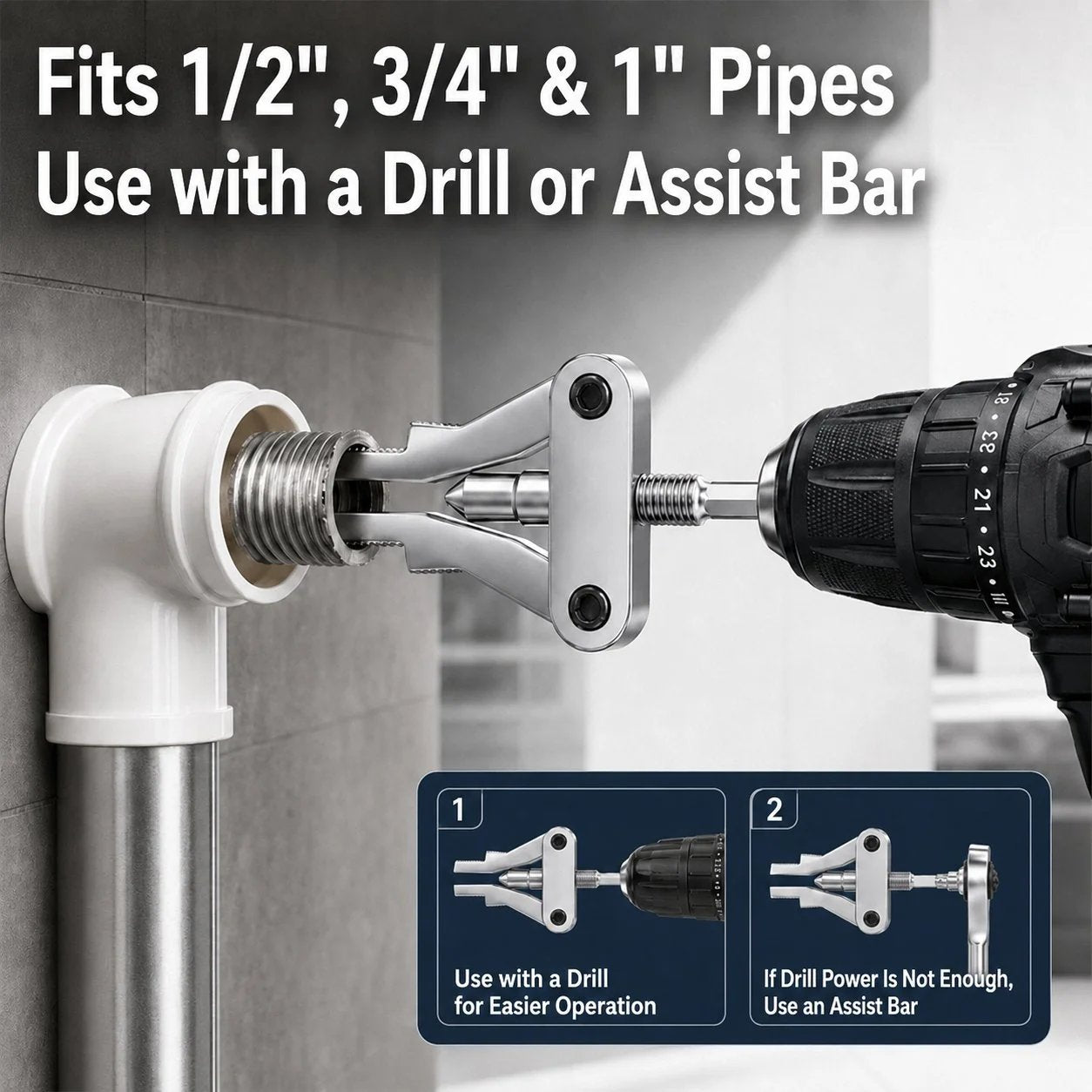 🔥HOT SALE🔥🛠️ Broken Pipe Thread Extractor | Fast Drill-Powered Broken Fitting Removal Tool