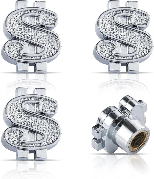 🔥 Car Tire Valve Stem Caps, Wheel Tire Valve Caps 4 Pack US Dollar Sign