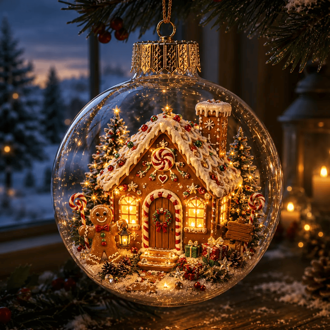 🔥Limited time 69% OFF -✨🎄 Glowing Christmas Story Ornament – Light-Up Mini Holiday Scene