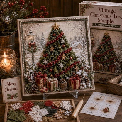 ✨Hot 30% OFF🌹🎄 3D Christmas Fabric Poke Art Kit