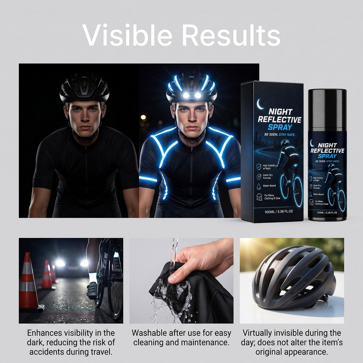 🌙Night Reflective Spray ✨Quick‑Dry Reflective Marking Spray for Night Outdoor Activities