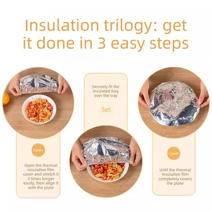 Food Container Aluminum Foil Heat-Retaining Cover(50 Pcs)