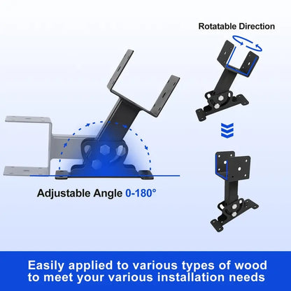 🏗️ Adjustable‑Angle Pergola Roof Riser Brackets | Heavy‑Duty Outdoor Mount Supports