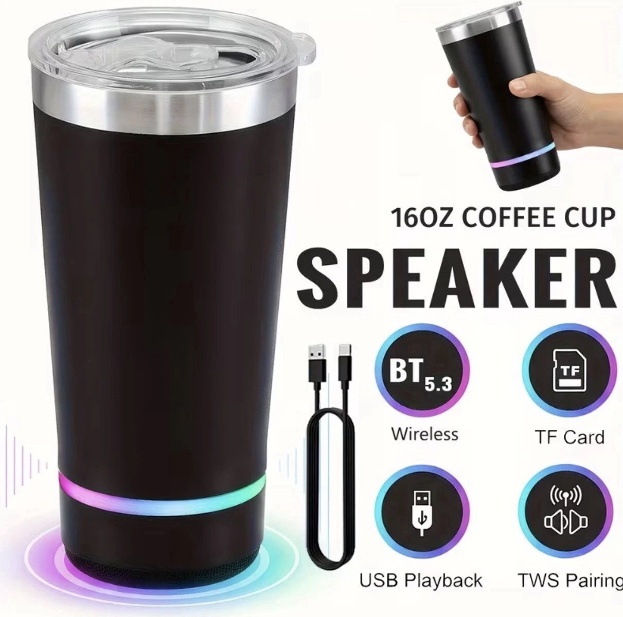 Sips & Sounds Together — The 2-in-1 Mug That Turns Every Moment Into a Vibe ✨