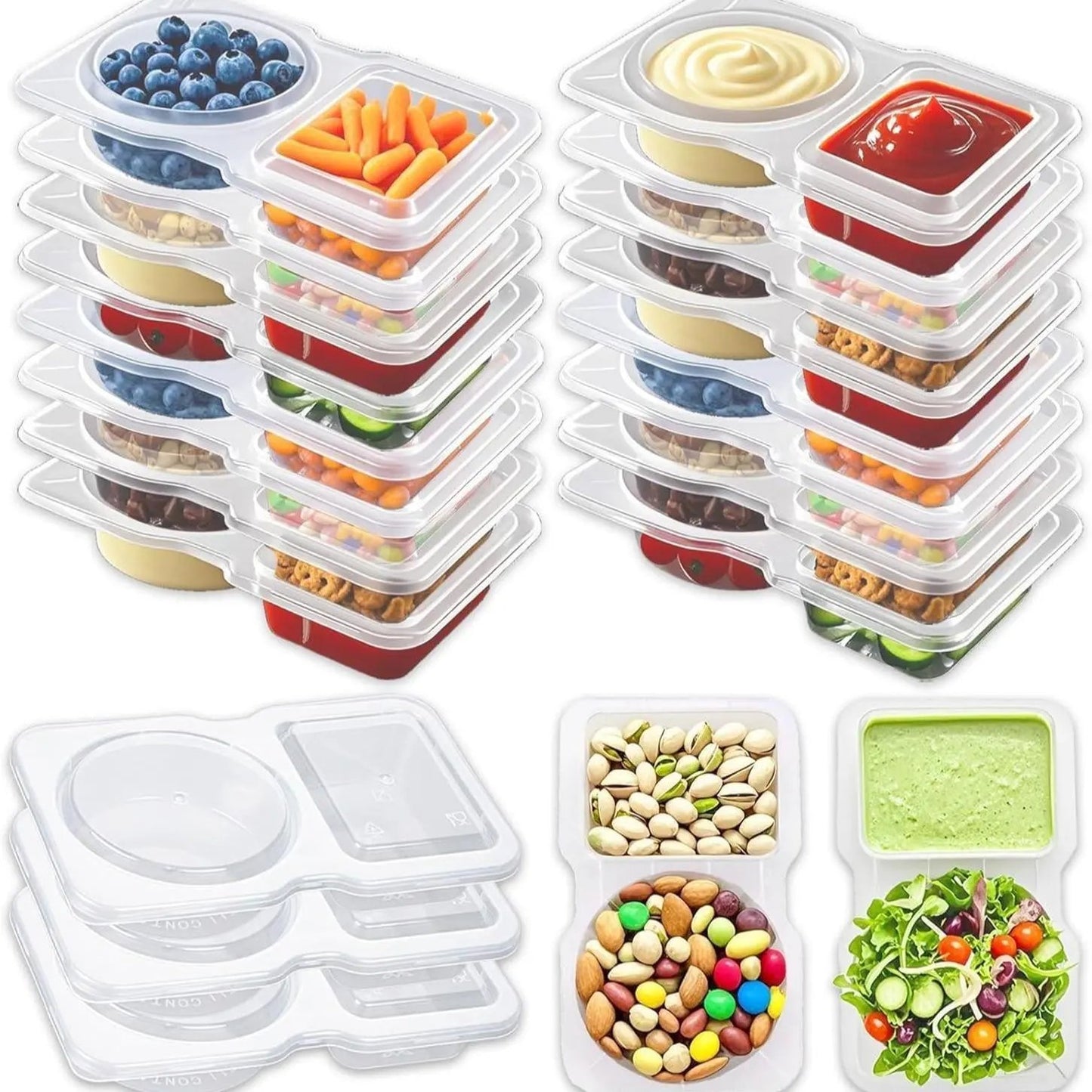 40 sets Reusable Snack Containers