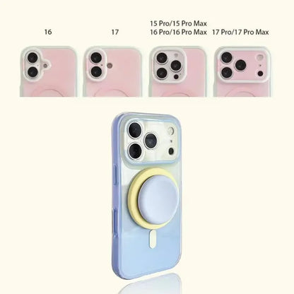 Magnetic Gradient Phone Case with Liquid Stand for iPhone