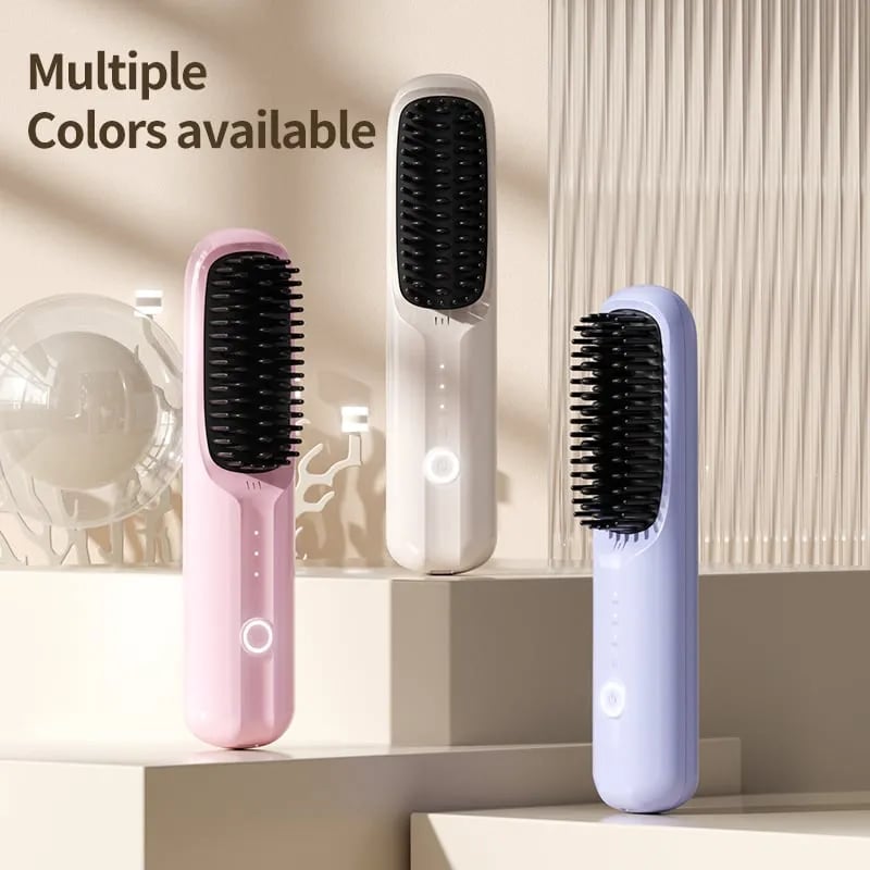 📍USB Cordless Negative Ion Hair Straightening Comb