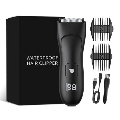 Digital display electric hair clipper groin shaver private armpit pubic hair body hair trimmer