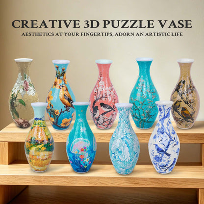 3D Puzzle Vase for Adults, Jigsaw Puzzle Vase for Flower