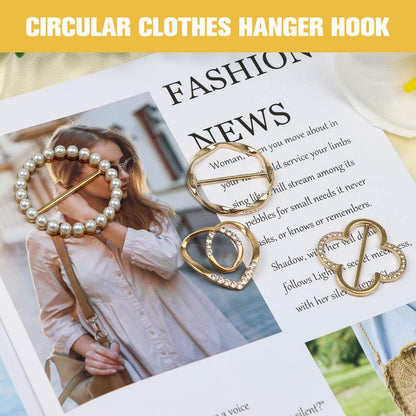 👗4 Counts Women's Fashion Metal Shirt Clips
