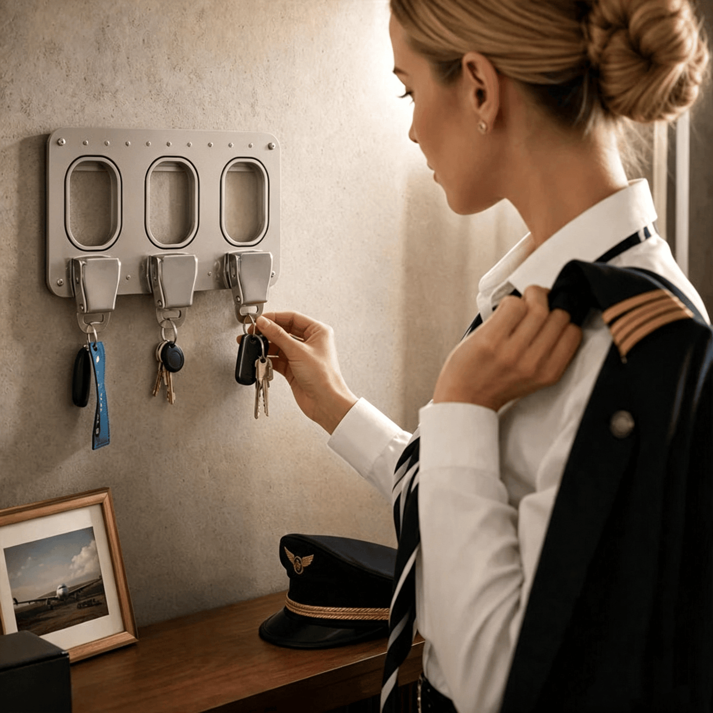 ✈️ Handcrafted Aviation Seatbelt Key Holder