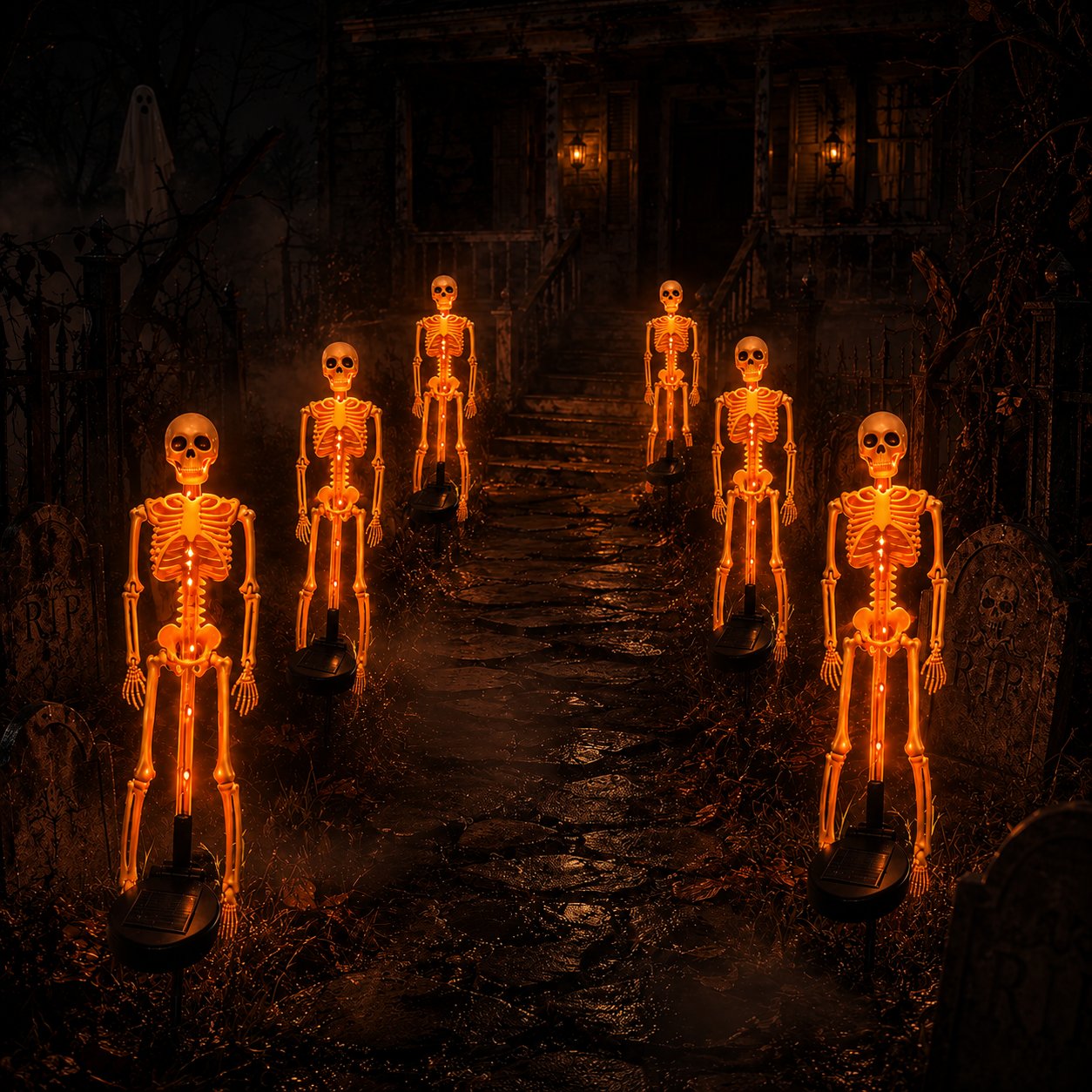 🔥HOT SALE🔥💀 Solar Skeleton Yard Stake