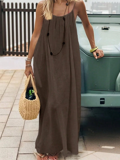 🔥Buy 3 Free shipping🎉🎉Women's Solid Color Backless Cami Dress