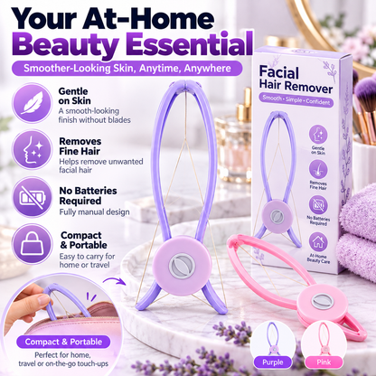 ✨ Facial Threading Hair Remover – Easy At-Home Peach Fuzz & Upper Lip Hair Removal