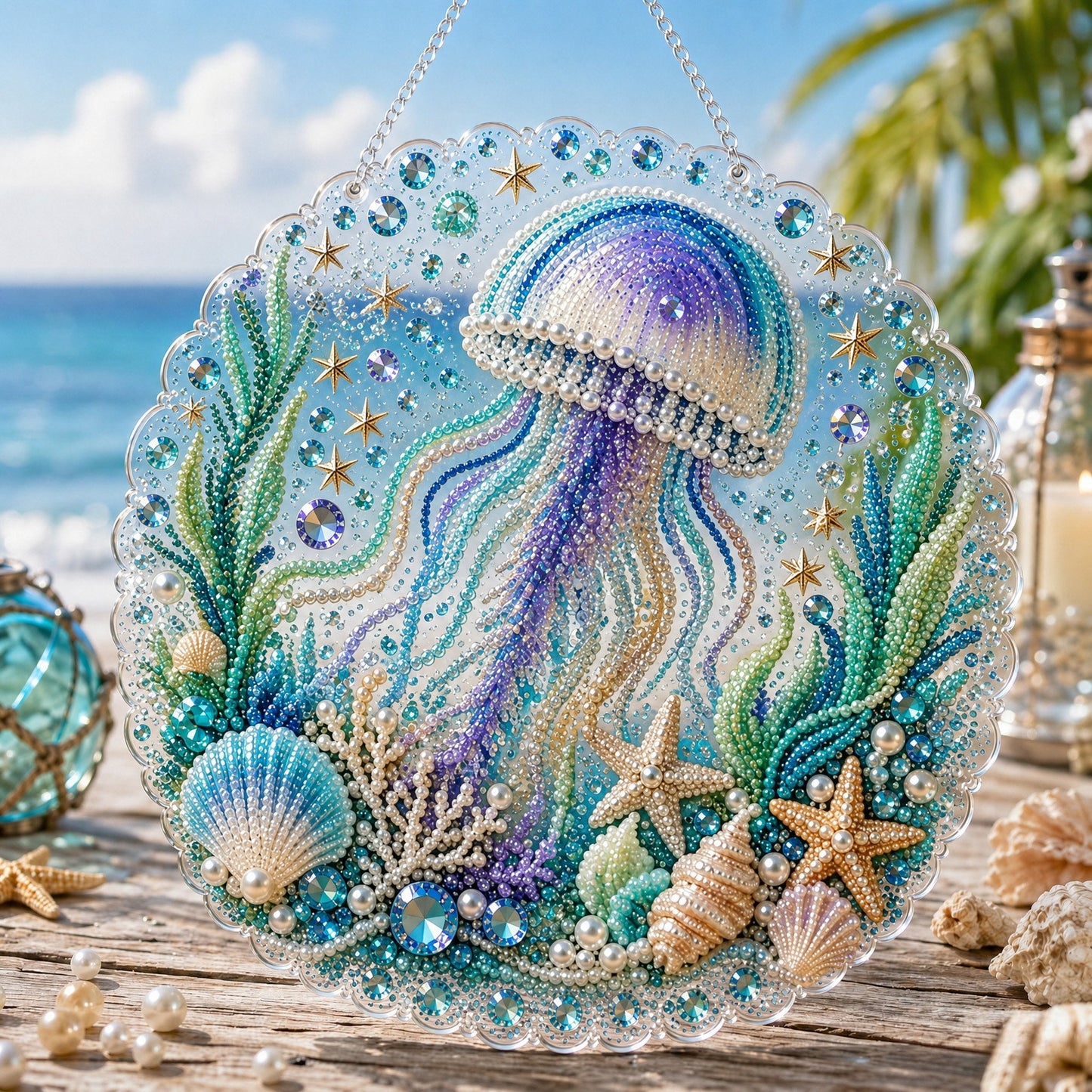 🌊Ocean Pearl Art DIY Hanging Ornament Kit