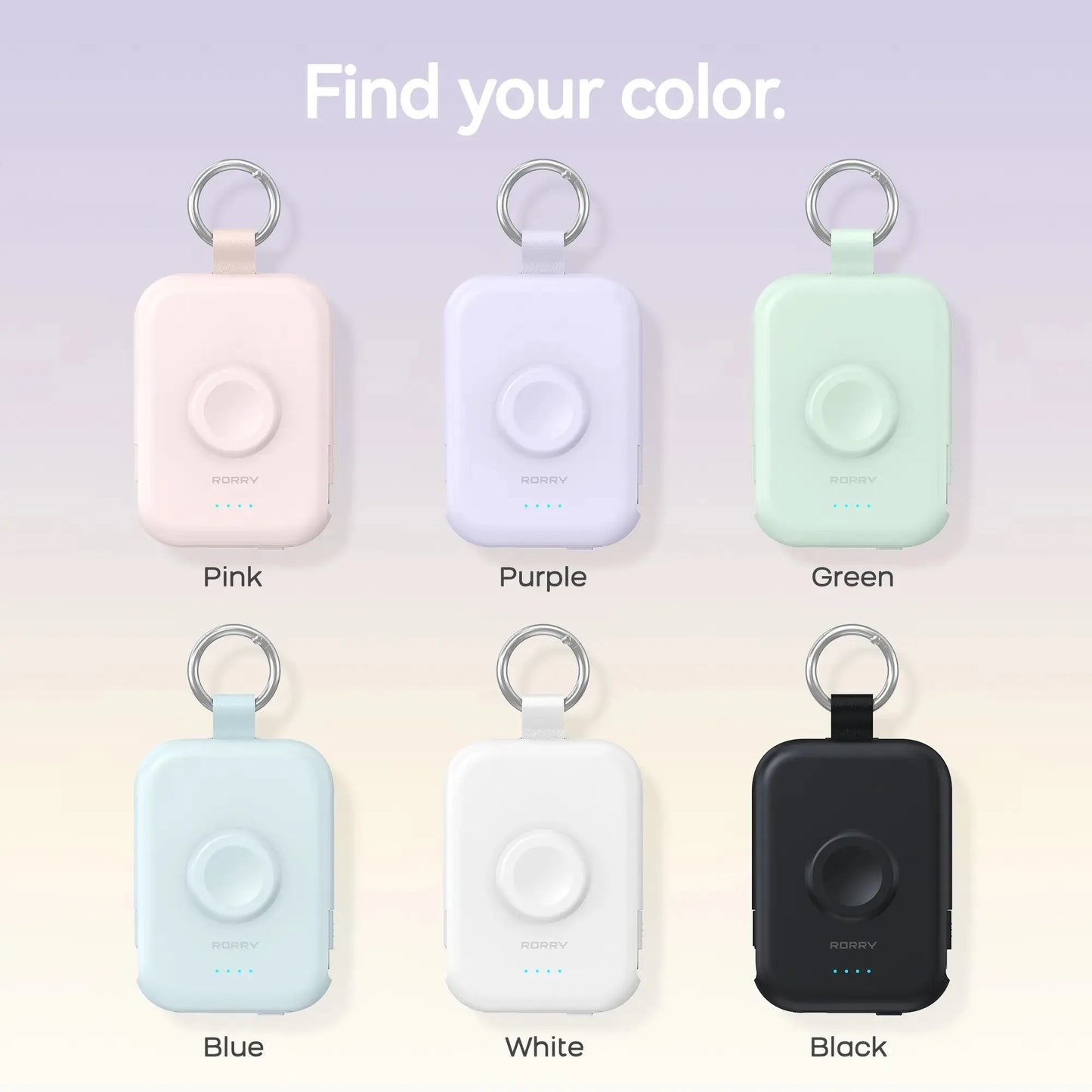 🔥5000mAh Portable Charger Power Bank with Built-in Cables Travel Keychain Battery Pack