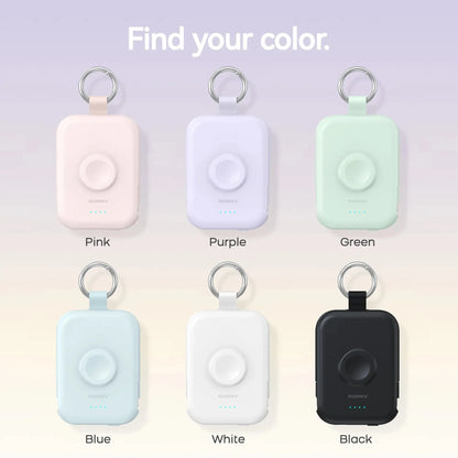 🔥5000mAh Portable Charger Power Bank with Built-in Cables Travel Keychain Battery Pack