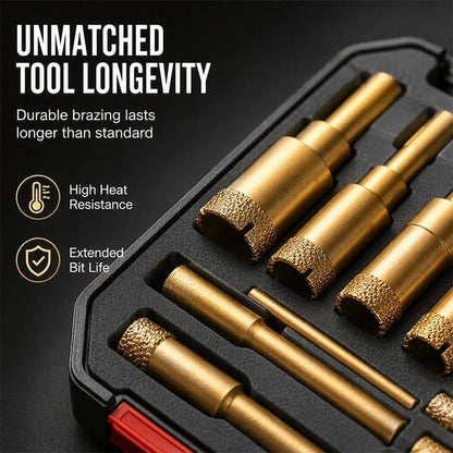 ⏰12-Piece Dry Diamond Tile Hole Saw Kit (6-35mm)