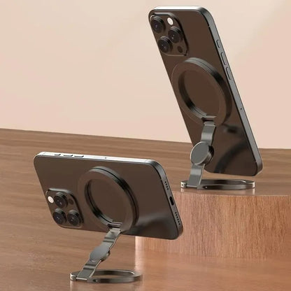 🧲 Magnetic Phone Stand & Fidget Spinner Combo – 360° Foldable Ring Holder with Strong Magnetic Grip, MagSafe Compatible Phone Stand for Desk, Car & Travel