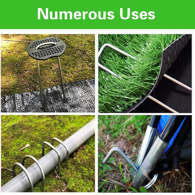 🚙50-Piece Garden Ground Stake Set——Pack of 50 U-Shaped Ground Stakes
