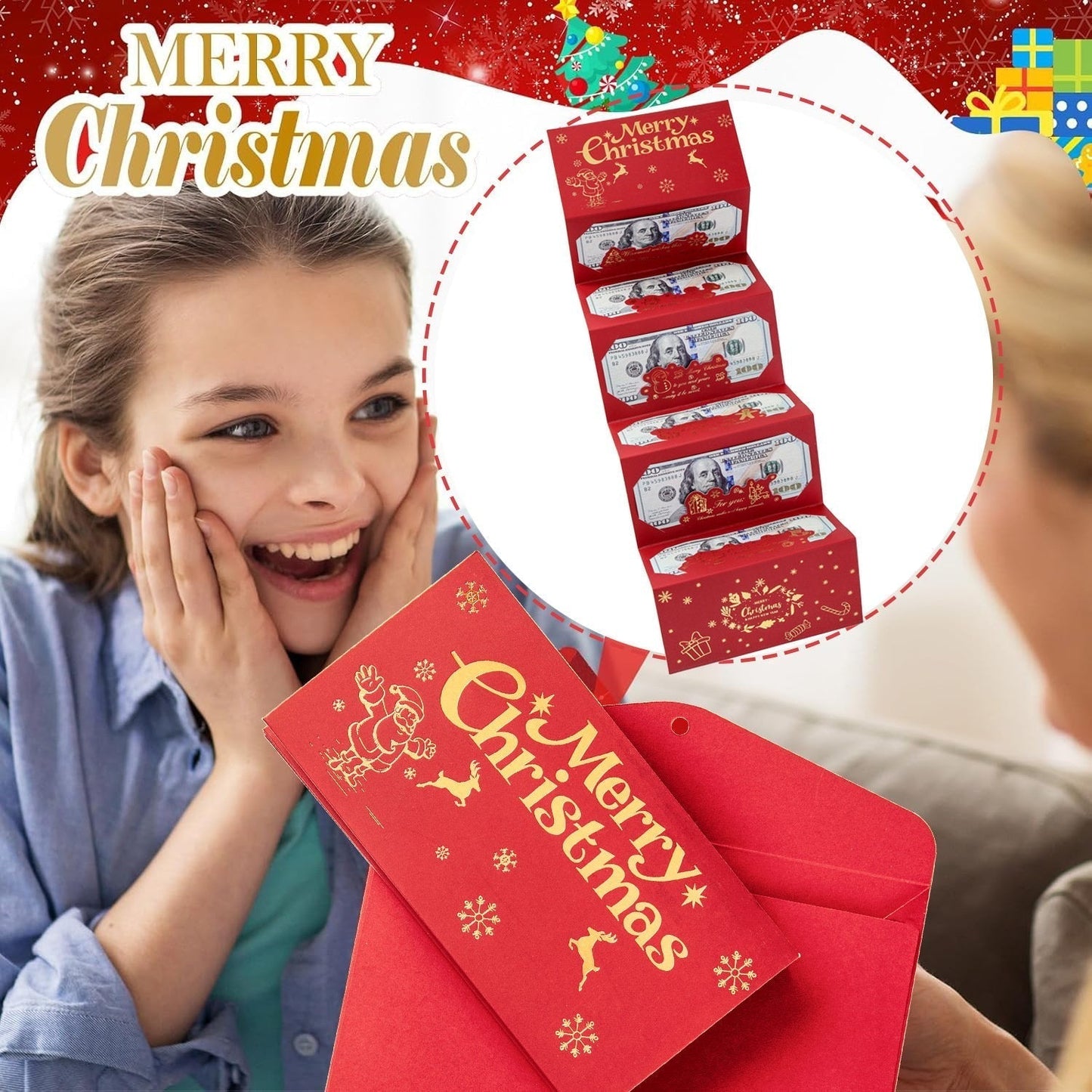 💵✨ Christmas Cash Surprise Envelope – Festive Money Gift Holder