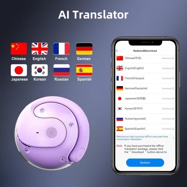 🏆#1 Best Seller ⏰LAST DAY 50% OFF 💎AI Translation Wireless OWS Bluetooth5.4 Earphones (Fit iOS & Android)