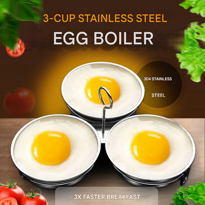 🎁 HOT SALE 50% OFF! 🥚 304 Stainless Steel Egg Cooker – Premium Food-Grade, Sturdy Mold Frame & Easy Unmolding ✨