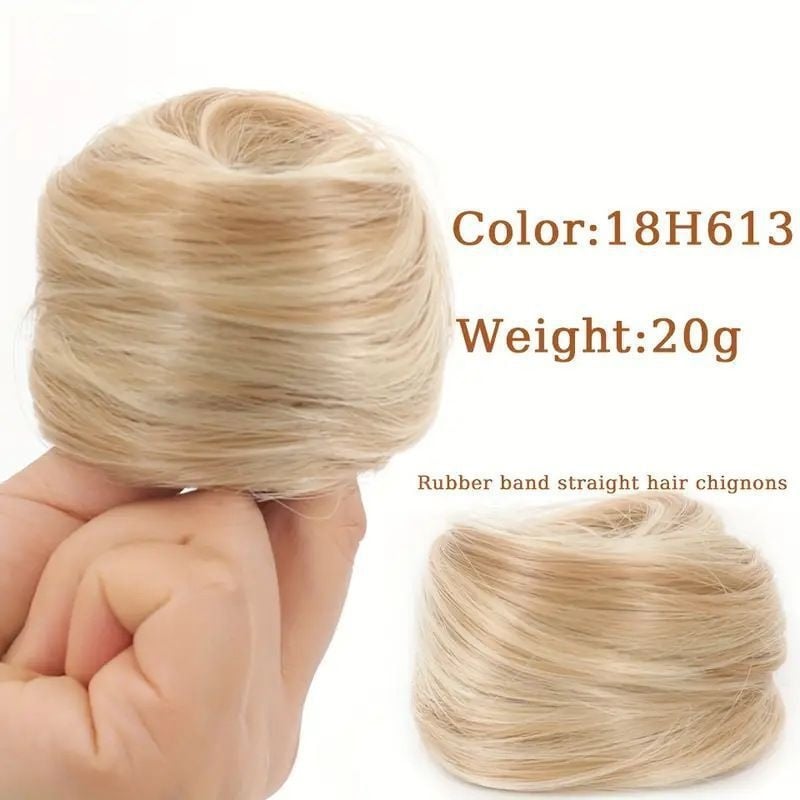 Cropped hair wig hair tie — —✨ Ideal for Everyday Wear, Scrunchie Base