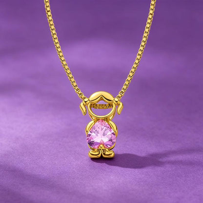 💖Children Birthstone Necklace Boy & Girl Charm Necklace