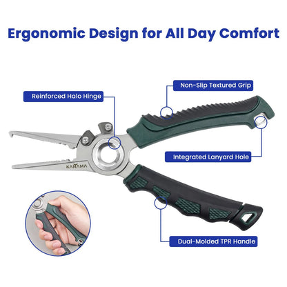 100% Saltwater Rustproof 17-4 PH Aerospace Steel Fishing Pliers – Last Lifetime Heavy-Duty Angling Multi-Tool