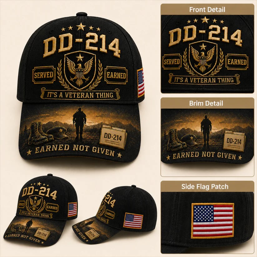 🔥LAST DAY 50% OFF - 🇺🇸 DD-214 Served Earned Commemorative Cap🧢✨(Breathable & Lightweight Comfort & Unisex Fit)
