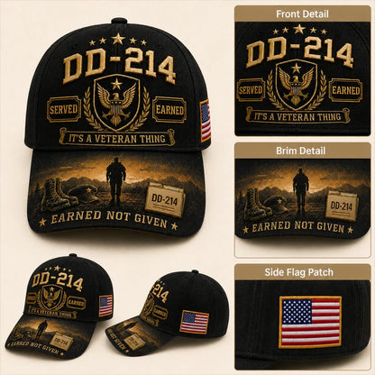 🔥LAST DAY 50% OFF - 🇺🇸 DD-214 Served Earned Commemorative Cap🧢✨(Breathable & Lightweight Comfort & Unisex Fit)